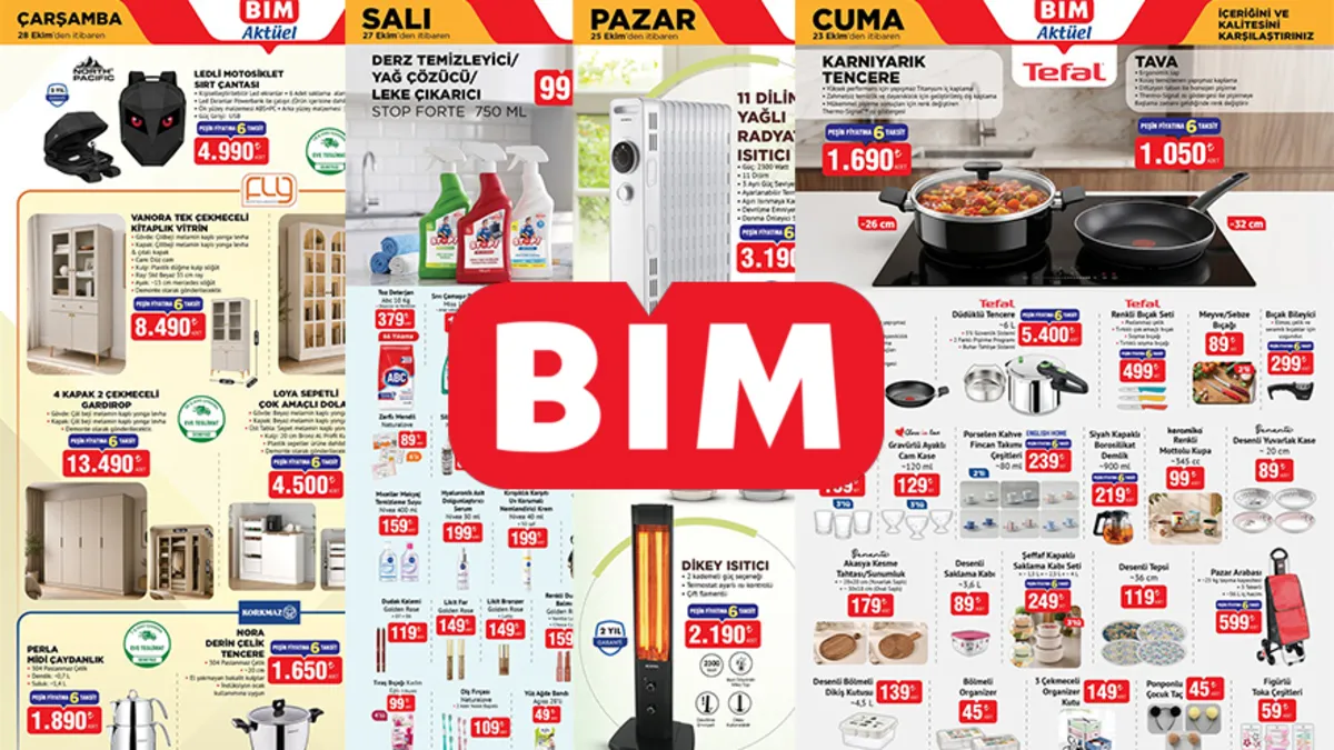 BİM aktüel Ekim 2026 kataloğu: 23-28 Ekim tarihli ürünler ve fiyatlar