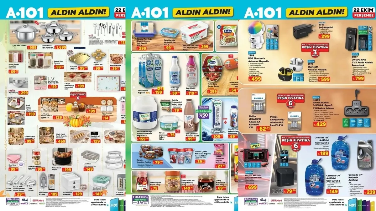 A101 22 Ekim kataloğu: Beyaz eşya ve elektronik öne çıktı
